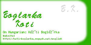 boglarka koti business card